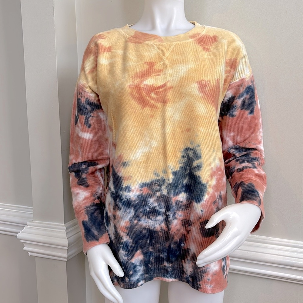 Tie Dye Tunic Sweatshirt Wonderly Top Small - Picture 8 of 8